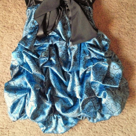 Ruby Rox Strapless Formal Ruffled Satin Dress - Picture 7 of 7